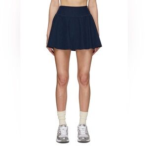 Beyond Yoga tie breaker circle skirt navy